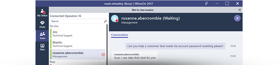 WhosOn - Comprehensive Live Chat Help Desk & Online Ticketing System
